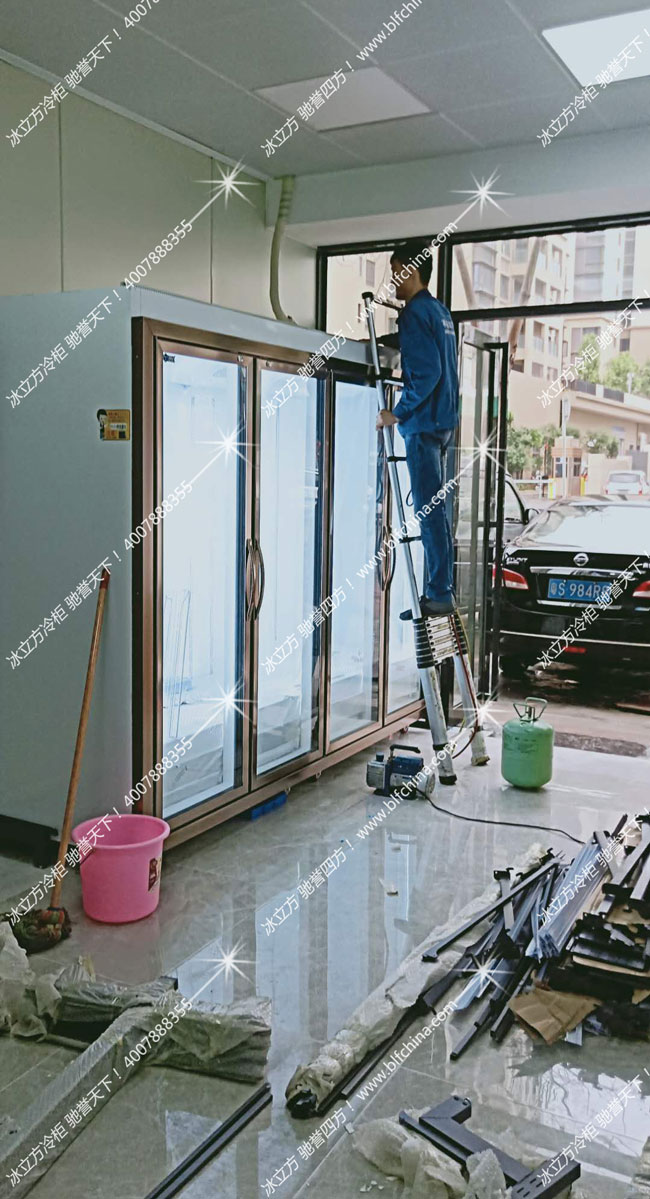 咖啡金铝合金冰柜